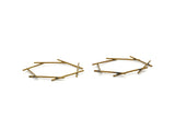 Wire Hexagon Bracelet, Raw Brass Hexagon Wire Bracelet Bangle V089