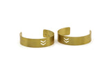Brass Chevron Cuff - Raw Brass Chevron Cuff Bracelet Blank Bangle Without Holes (145x15x0.80mm) BRC029