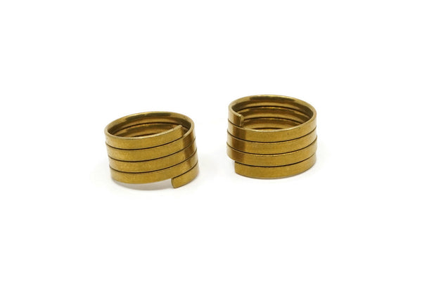 Brass Ring Setting - 5 Raw Brass Ring Settings (20mm) MN45