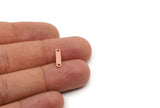 Copper Oval Charm, 24 Raw Copper, Copper Charm, Tiny Copper Oval Charms With 2 Holes, Connectors (13x3x0.80mm) SMP2854
