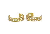 Brass Chevron Cuff, Raw Brass Chevron Cuff Bracelet Blank Bangle (15x145x0.80mm) T103