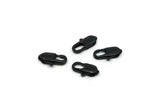 Black Parrot Clasp, 12 Oxidized Black Brass Lobster Claw Clasps (14x6mm) Bh502 A0400