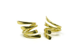 Brass Adjustable Ring, Raw Brass Adjustable Rings N0042