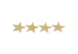 Customized Star Findings, 8 Raw Brass Star Shaped Charms, For Jewelry Making (24x26x1mm) SMP3167