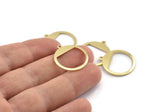 Brass Round Charm, 24 Raw Brass Round Charms With 1 Loop, Pendnats, Earring, Findings (22x21x0.80mm) BS 2191