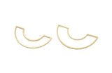 U Shape Charm, Raw Brass U Shape Charms, Pendants, Earrings, Findings (18/41.5x0.60mm) SMP3017