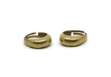 Brass Adjustable Ring, 3 Raw Brass Adjustable Rings (17mm) SY0078