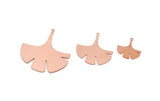 Copper Charm, Raw Copper Ginkgo Leaf Charms With 1 Hole, Findings (20/30/40x0.80mm) SMP2885 SY0406