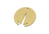 Brass Round Charm, 8 Raw Brass Star Charms With 1 Hole, Pendants, Findings (19x19.5x0.80mm) SMP3033