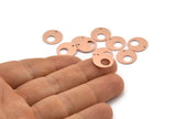 Copper Round Charm, 24 Raw Copper Round Charms With 1 Hole (13x0.80mm) M01639