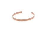 Copper Bangle, Raw Copper Adjustable Bracelet Cuff With 2 Holes (138x4x0.80mm) SMP3251