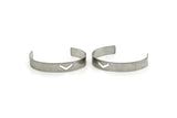 Steel Chevron Cuff - Stainless Steel Chevron Bracelet Blank Bangle With 2 Holes (10x145x0.8mm) BRC106