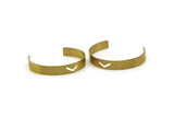 Brass Chevron Cuff - 3 Raw Brass Cuff Bracelet Blank Bangles (10x145x0.80mm) Brc009