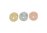 Customized Charm, For Jewelry Making Brass/Steel/Copper Geometric Shaped Face Charm With 1 Hole, Personalized Jewelry (25x19mm) SMP3180