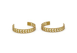 Brass Chevron Cuff, Raw Brass Chevron Cuff Bracelet Blank Bangle (10x145x0.80mm) T100