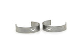 Steel Chevron Cuff - Stainless Steel Chevron Bracelet Blank Bangle With 2 Holes (12x145x0.8mm) BRC108