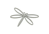 Steel Butterfly Charm, 6 Stainless Steel Butterfly Charms, Earring Findings (31x40.5x0.80mm) SMP3082