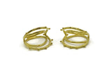 Brass Wire Ring, Raw Brass Bohochic Wire Ring (18mm) N0124