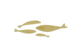 Brass Fish Charm, Raw Brass Fish Charms, Blanks, Findings SMP3090
