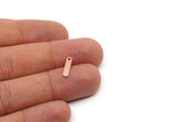 Copper Oval Charm, 4 Pieces Raw Copper, Copper Charm, Tiny Copper Oval Charms With 1 Hole (13x3x0.80mm) SMP2853