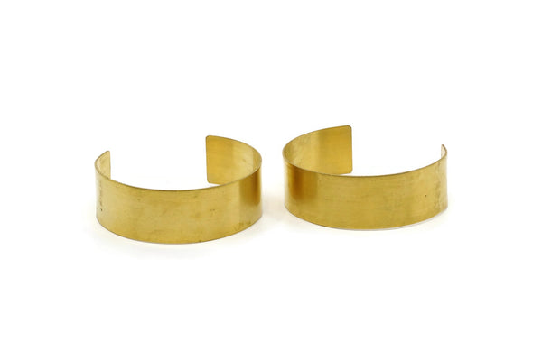 Brass Cuff Bracelet - 2 Raw Brass Cuff Bracelet Bangles (148x20x0.80mm) Brc022