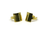 Brass Ring, 2 Raw Brass Adjustable Square Rings N0095