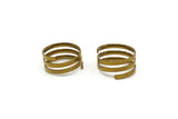 Brass Ring Wire - 5 Raw Brass Ring Settings (19mm) MN95