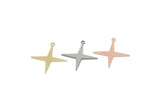 Custom North Star Charms for Jewelry Making, Personalized Brass, Copper, Stainless Steel Star Pendant With 1 Loop (25x23.5mm) SMP3134