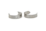 Steel Cuff Bracelet, Stainless Steel Chevron Cuff Bracelets (15x145x0.8mm) BRC195