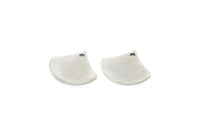 Silver Charm, 12 Antique Silver Plated Brass Charms With 1 Hole (11x13x0.80mm) SMP0096 A3390
