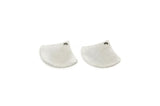 Silver Charm, 12 Antique Silver Plated Brass Charms With 1 Hole (11x13x0.80mm) SMP0096 A3390