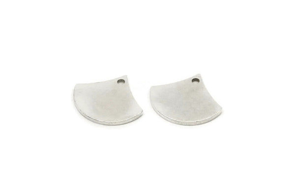Silver Charm, 12 Antique Silver Plated Brass Charms With 1 Hole (11x13x0.80mm) SMP0096 A3390