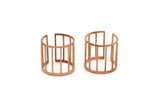 Copper Rail Rings - 5 Raw Copper Rail Rings - 16-17mm / 23 Gauge Mn91