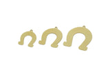 Brass Horseshoe Charm, Raw Brass Horseshoe Charms With 1 Loop, Pendant Findings, Parts Of Jewelry (20/25/30x0.60mm) SMP3097