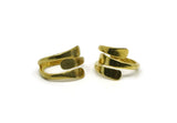 Brass Spiral Ring, Raw Brass Adjustable Spiral Rings N0056