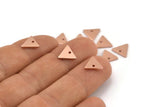 Copper Triangle Charm, 50 Raw Copper Triangle Charms With 1 Hole (8x0.80mm) M01280