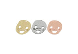 Customized Charm, For Jewelry Making Brass/Steel/Copper Geometric Shaped Face Charm With 1 Hole, Personalized Jewelry (25x21mm) SMP3177
