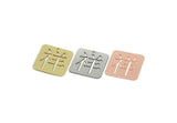 Good Luck Charm, Brass/Steel/Copper Geometric Shaped Xiang Character Pendants With 1 Hole, Asian Symbol Jewelry (25x25x0.80mm) SMP3259