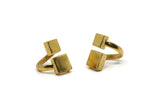 Raw Brass Square Ring, Boho Ring, Ethnic Ring, Square Ring U059