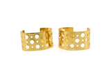 Gold Cuff Bangle, Gold Plated Brass Cuff Bracelet (150x37x0.80mm) BRC122 BRC194