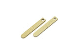 Brass Oval Charm, Raw Brass Necklace Bar Charms With 1 Hole, Earring Findings (18x3x0.80mm) SMP3371