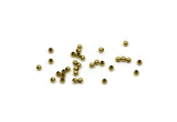Brass Ball Bead, 500 Raw Brass Spacer Ball Beads (2mm) N0565