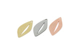 Custom Charms for Jewelry Making, Personalized Brass, Copper, Stainless Steel Blank With 1 Hole (25x12mm) SMP3156