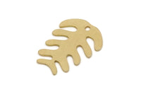 Brass Fish Bone Charm, 10 Raw Brass Fish Bone Charms With 1 Hole, Findings (20x15x0.60mm) SMP2755