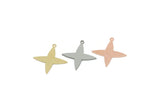 Custom North Star Charms for Jewelry Making, Personalized Brass, Copper, Stainless Steel Star Pendant With 1 Loop (25x23mm) SMP3136