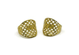 Brass Ring, 2 Raw Brass Adjustable Rings N0005