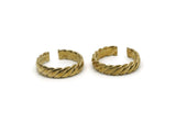 Brass Adjustable Ring, 3 Raw Brass Adjustable Rings (17mm) SY0136