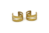 Brass Ring Setting - 5 Raw Brass Adjustable Ring Settings - (16-17mm / 23 Gauge )MN24
