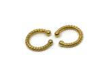 Brass Ear Cuff, 4 Raw Brass Ear Cuffs (15x2mm) SY0057