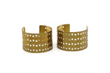 Brass Tribal Bracelet, Raw Brass Triangle Textured Cuff Bracelet Bangles (40x152x0.80mm) V012